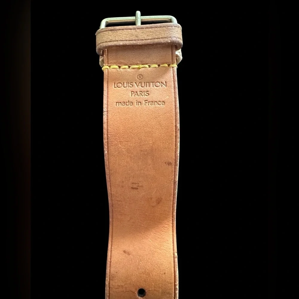 💙 Authentic Louis Vuitton Vachetta Luggage Tag and Poignet